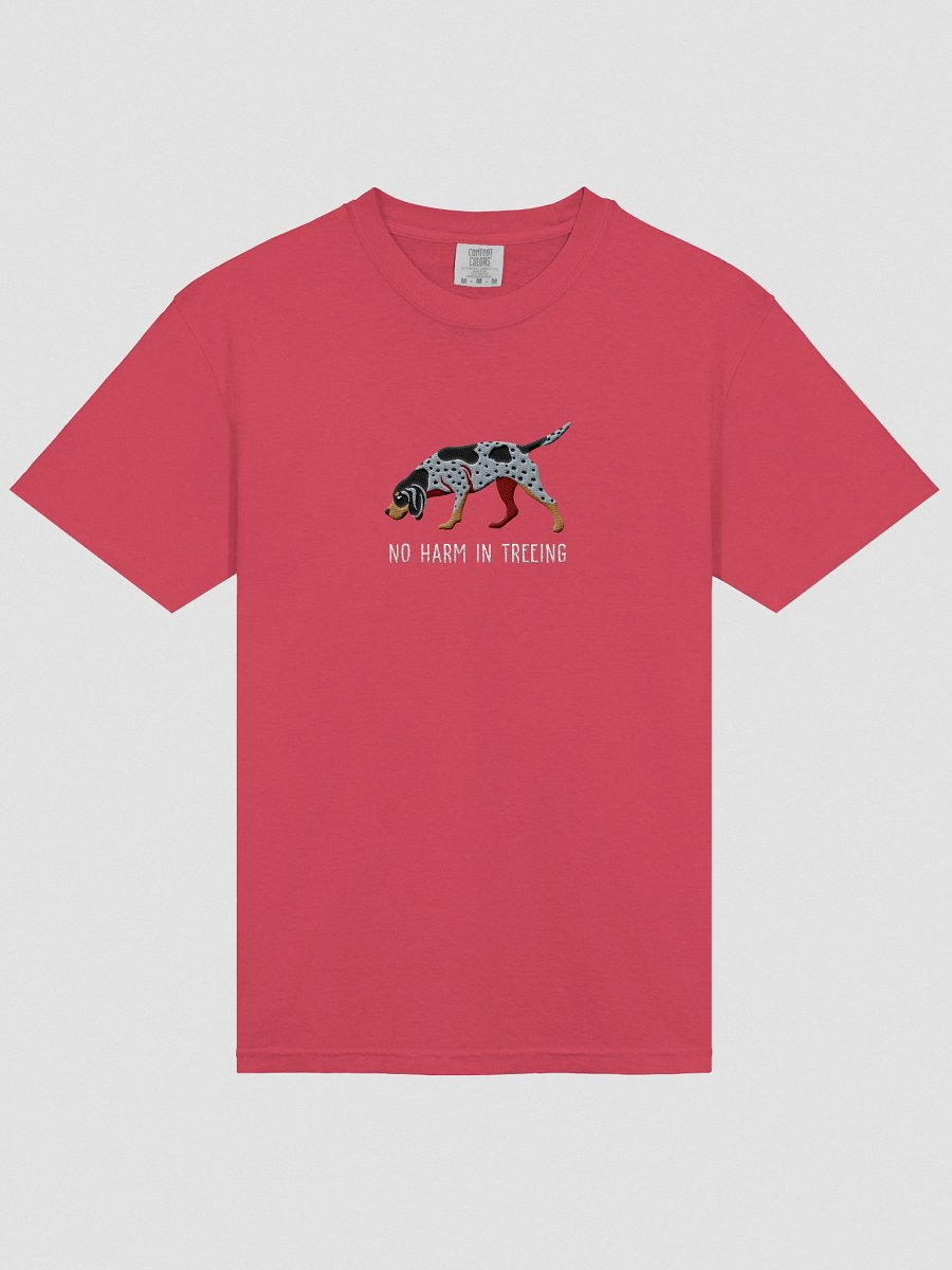 No Harm in Treeing T-Shirt(Embroidered) of a Bluetick Coonhound product image (43)