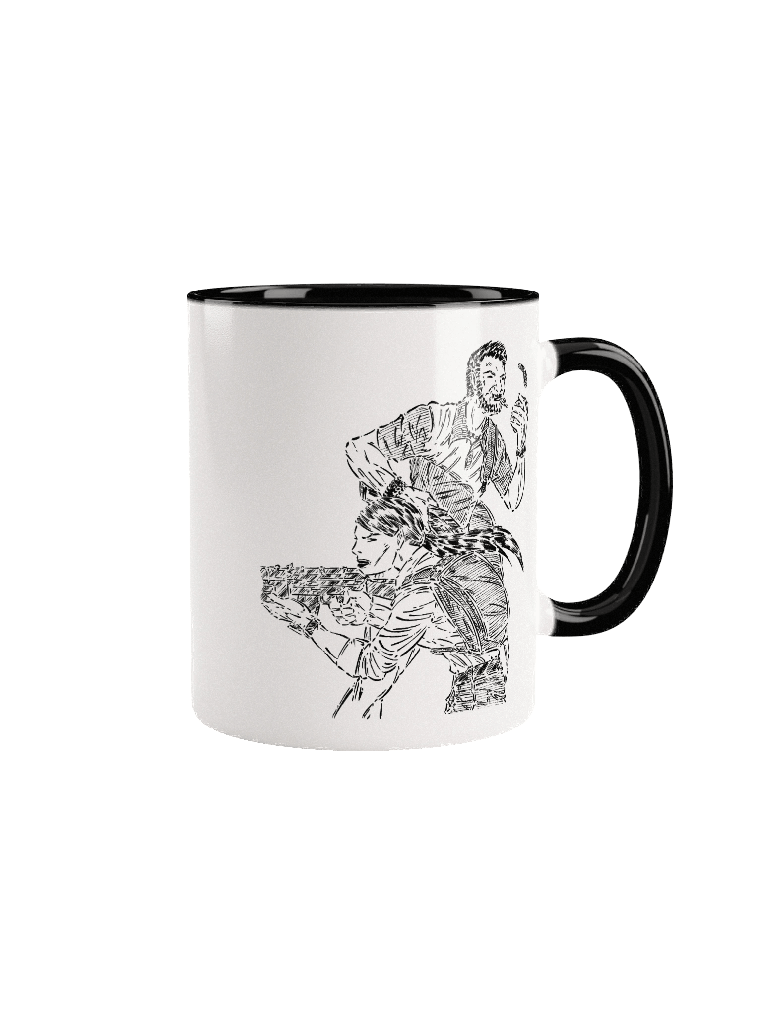 MEIFUMADO | Maeda & Sakura | Black & White Mug product image (1)