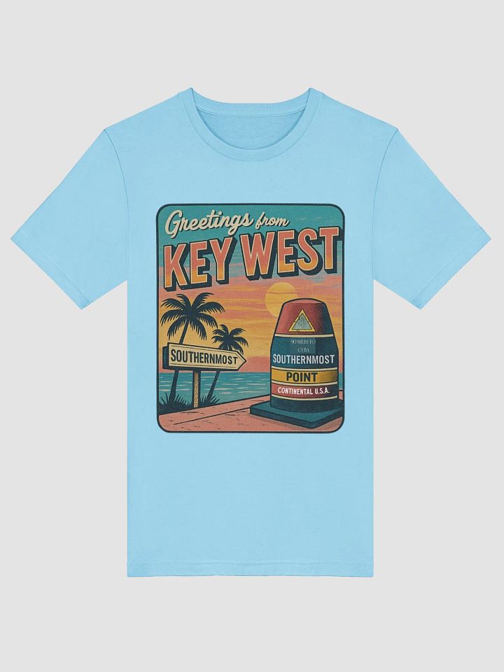 Ocean Blue Key West Florida Southernmost Point Ultra-Soft Tee product image (2)