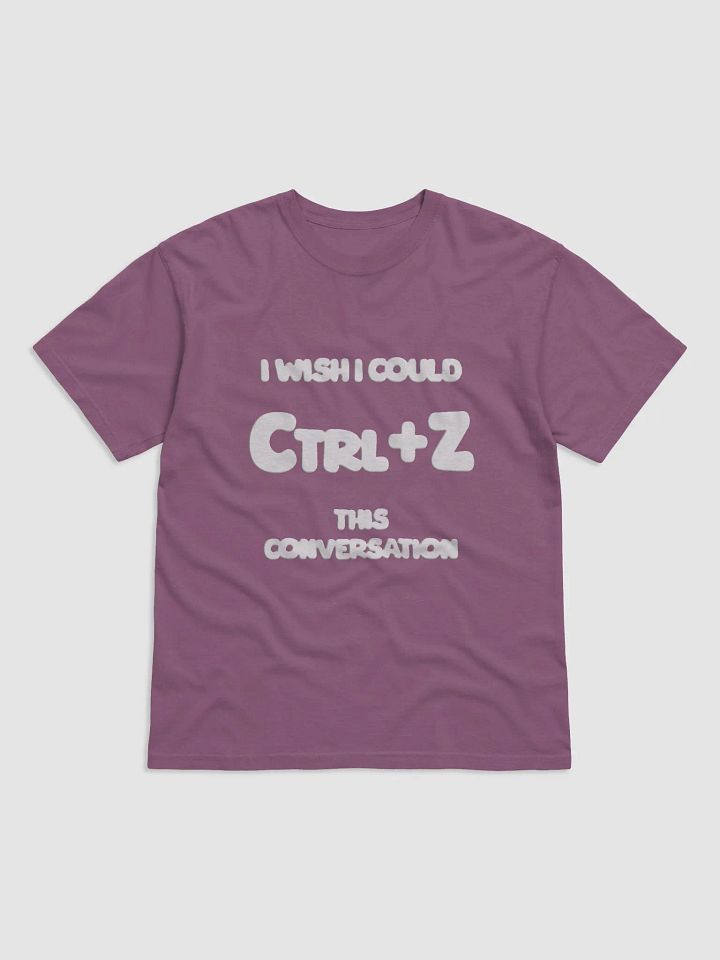 【Ctrl+Z】White Text Garment-Dyed Heavyweight T-Shirt product image (1)