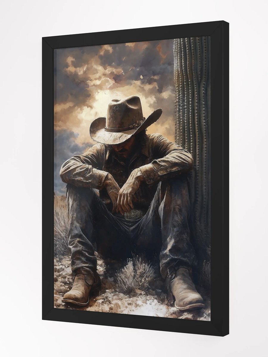 Strength is Forged in the Heat of the Wild West - Resting Cowboy Art Poster product image (9)