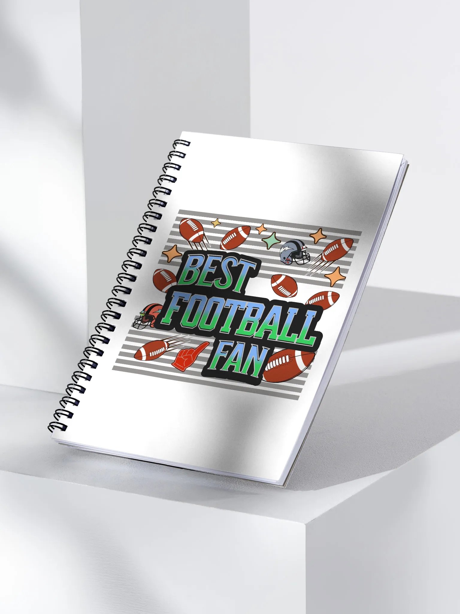 Best Football Fan Gridiron Glory Spiral Notebook product image (3)