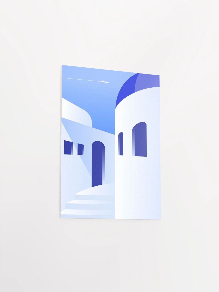 Boho travel art. Santorini, Greece poster — boho travel poster product image (8)