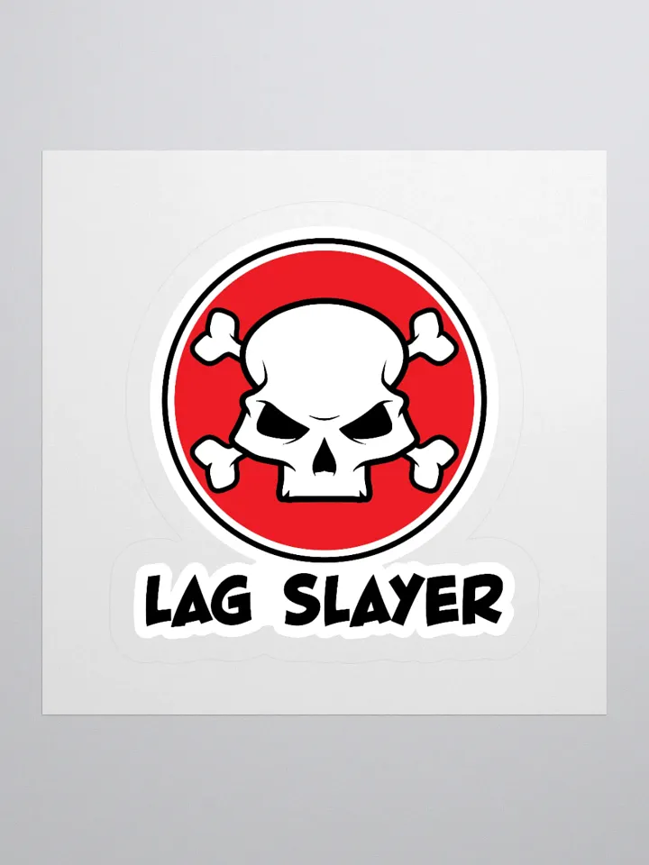 Lag Slayer Gamer Skull Sticker product image (1)