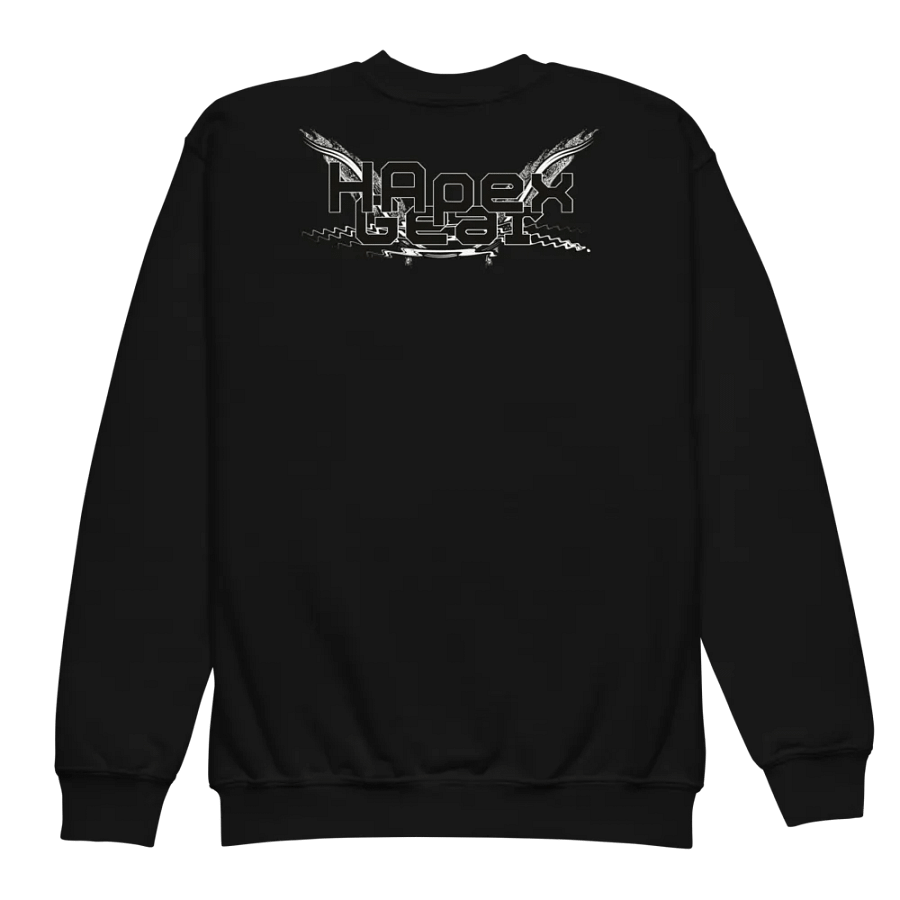 Black HApex Gear White Logo - Youth Crew Neck Sweatshirt product image (5)
