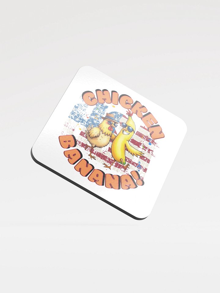Chicken Banana USA Flag Funky Coaster Set product image (2)