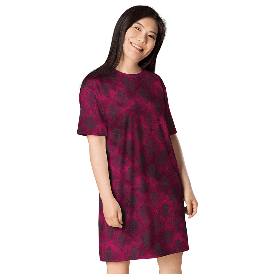 Magenta Damask All-Over Dress product image (4)