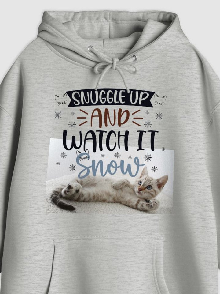 Snuggle Up and Watch It Snow Kitten Hoodie product image (1)