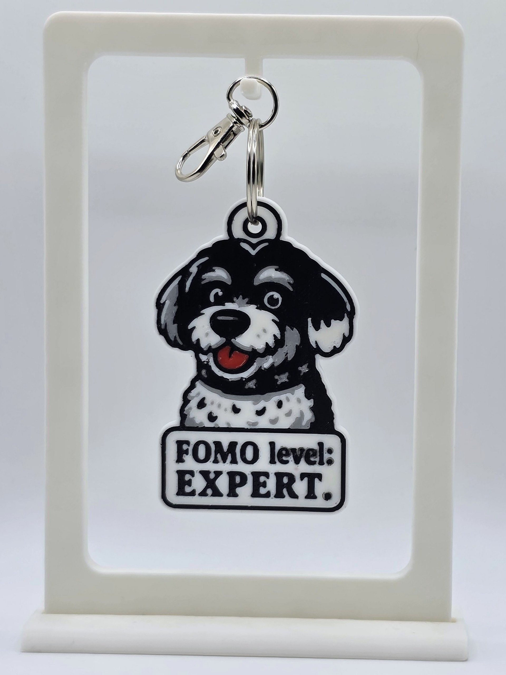🐕 FOMO Level: Expert Keychain – Funny Dog Lover Gift 🐾 product image (1)