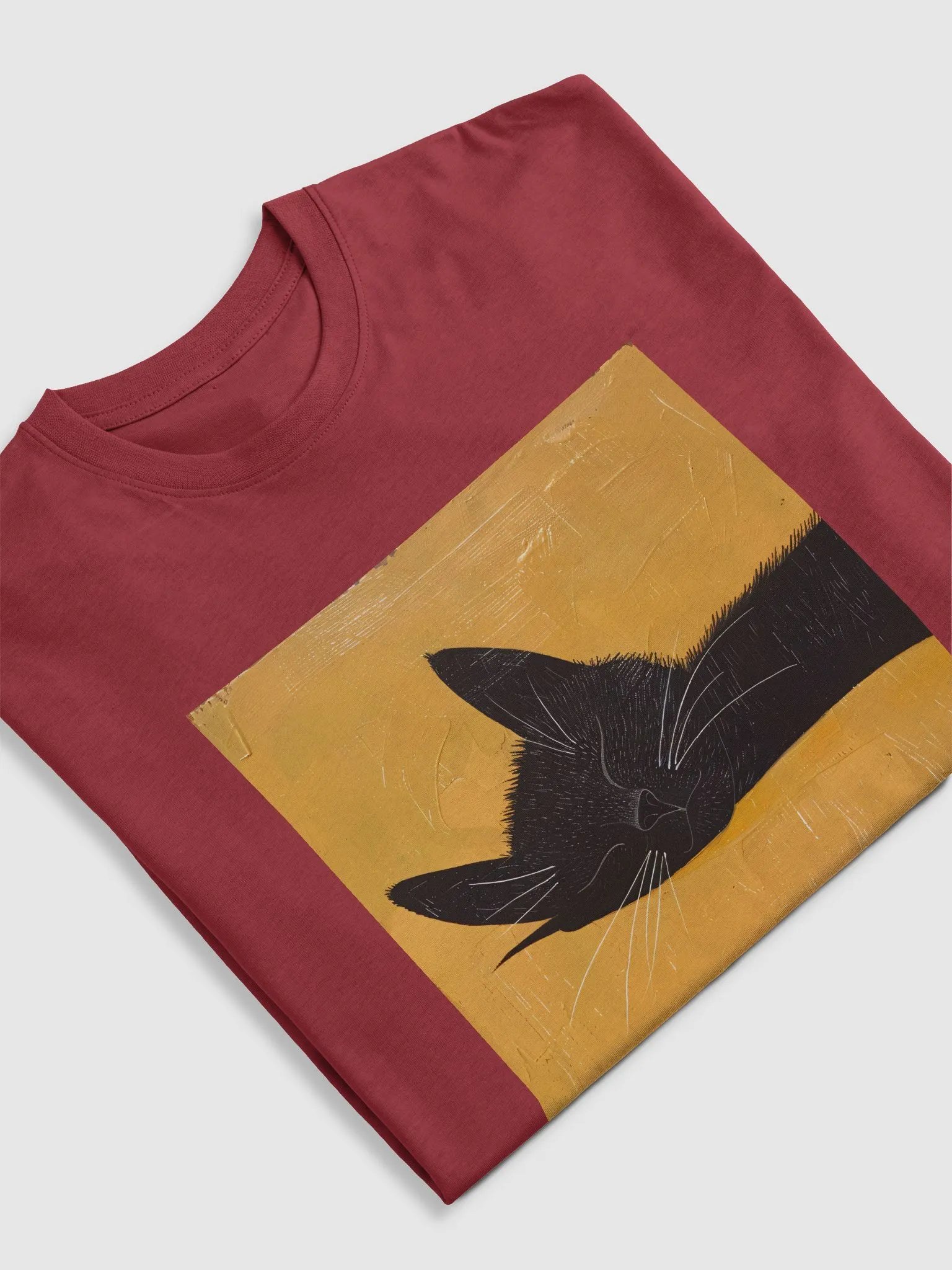 Cotton Heritage Men's Premium Heavyweight Tee--Bella+Canvas Women's Crop Tee -Sweet Sleeping Black Cat product image (5)