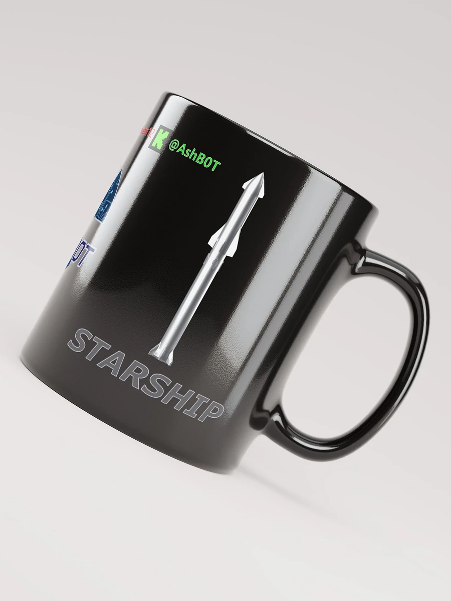 STARSHIP Black Glossy Mug product image (3)