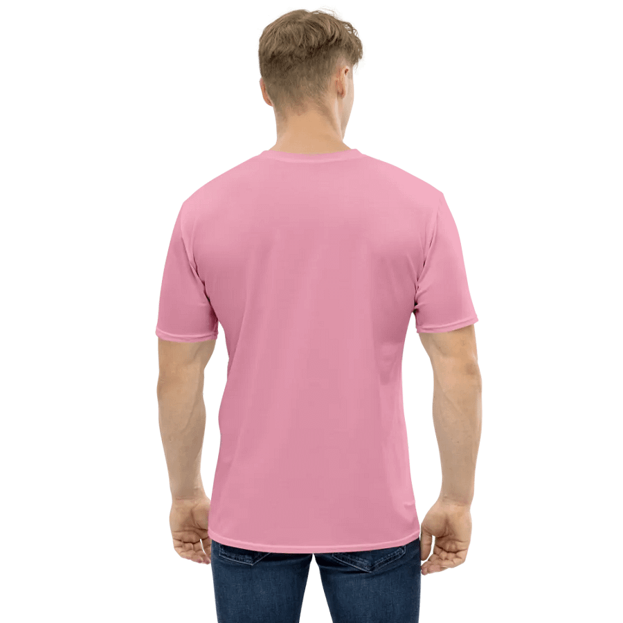 Plain Bubblegum Pink Soft Summer Men's Crewneck Polyester Heavyweight Premium T-Shirt by Treasure Pie product image (3)