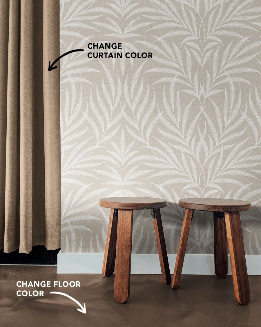 Wallpaper Mockup with Wooden Stools product image (3)