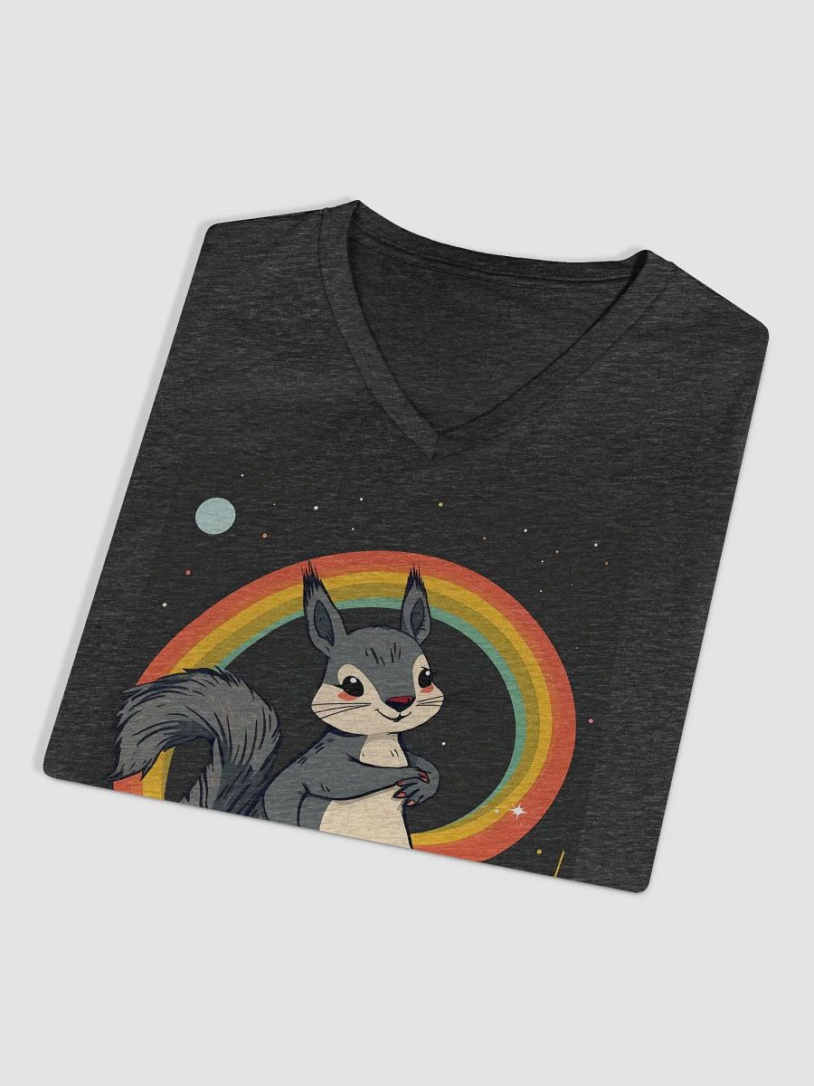 Whimsical Rainbow Squirrel Women's V-Neck Tee product image (3)