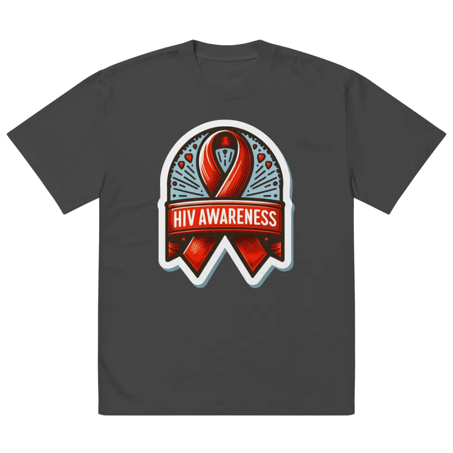 Bold HIV Awareness Ribbon Faded T-Shirt product image (3)