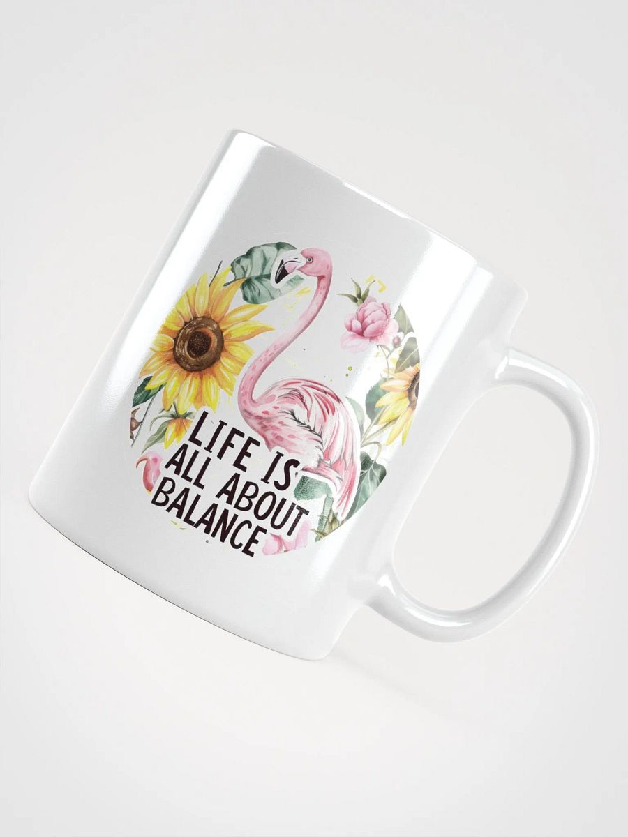 Flamingo About Balance White Glossy Mug product image (5)