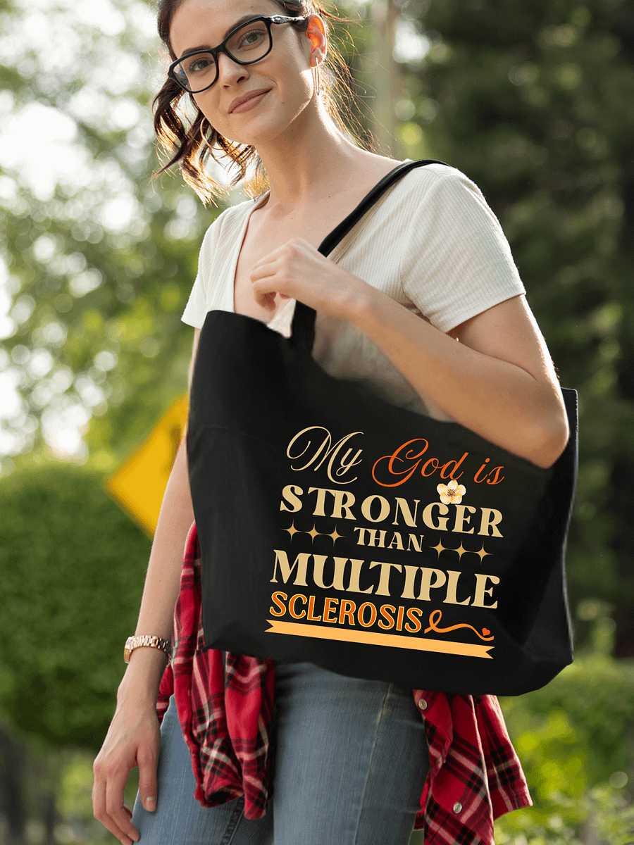 My God is Stronger Than Multiple Sclerosis Eco Tote bag product image (1)