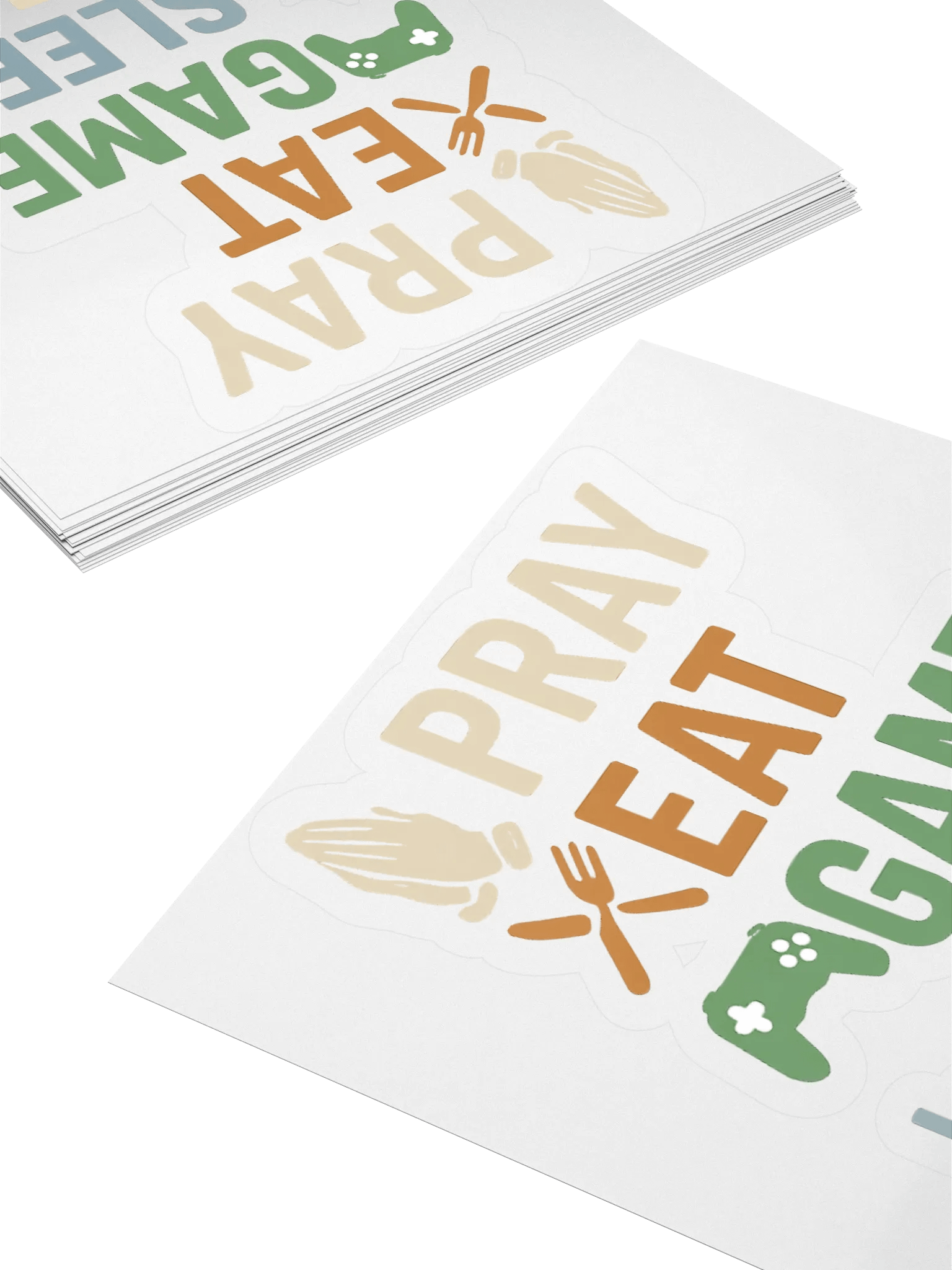 Pray. Eat. Game. Sleep. Repeat. – Faith & Gamer Life Sticker product image (4)