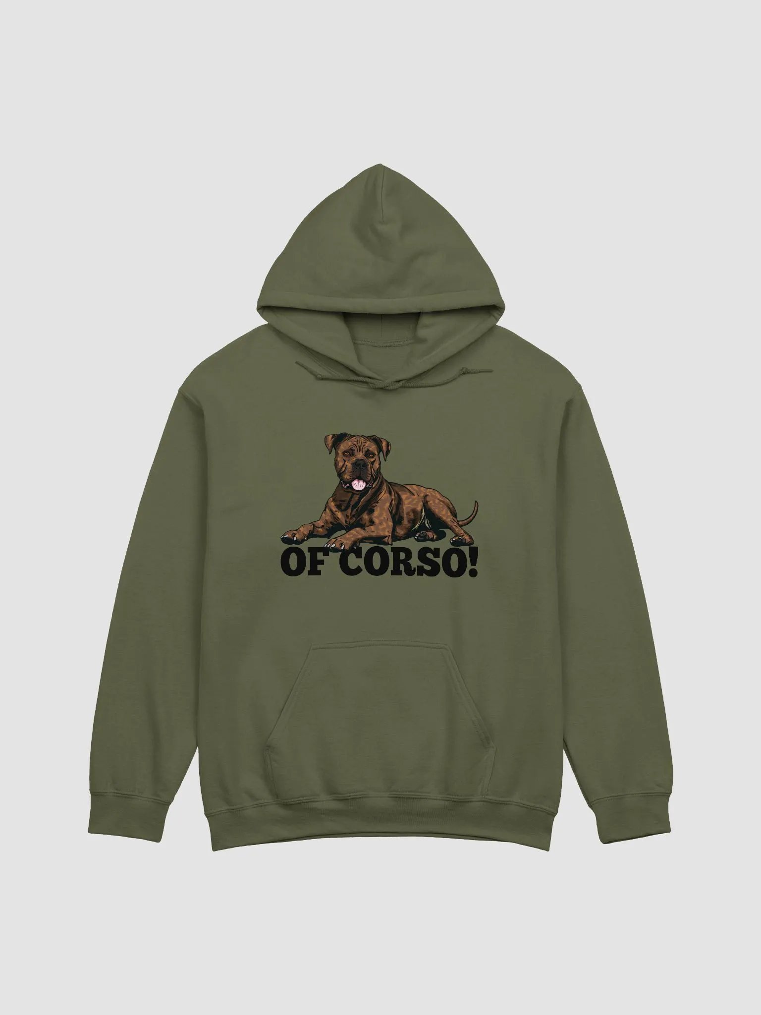Of Corso! Hooded Sweatshirt of a Cane Corso (Brindle) | Funny Hoodie for Cane Corso Paw-rents product image (16)