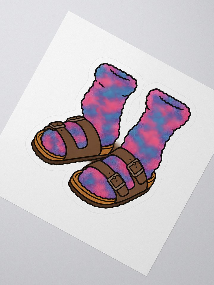 Birkenstocks & Fuzzy Socks Sticker product image (2)