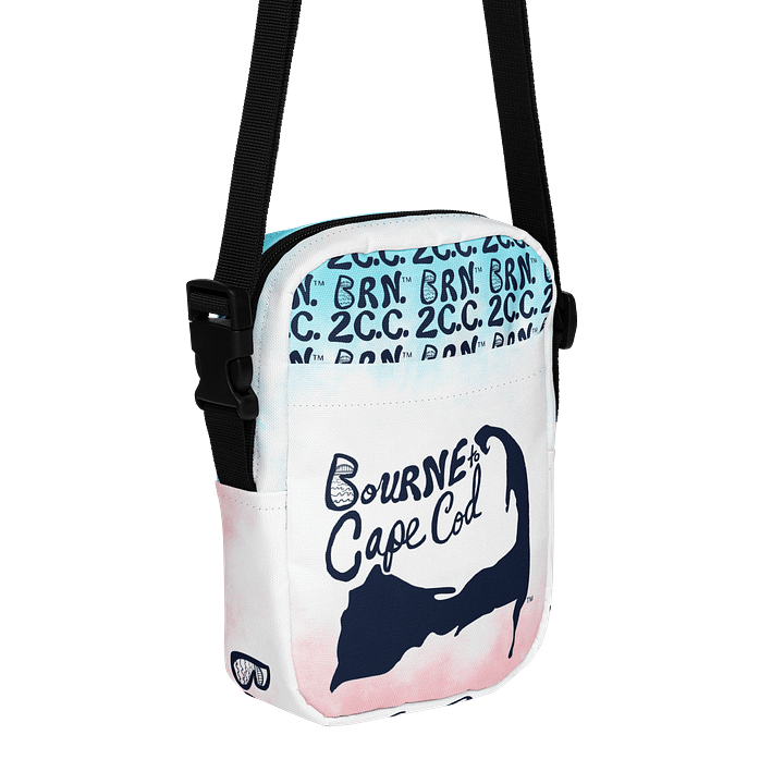 BOURNE to Cape Cod™ | Crossbody Bag | BRN.2C.C.™ | Utility On-the-Go | Coastal Cool Meets Everyday Carry | Navy Logos on Patriotic Pastels🌊🎒 product image (1)