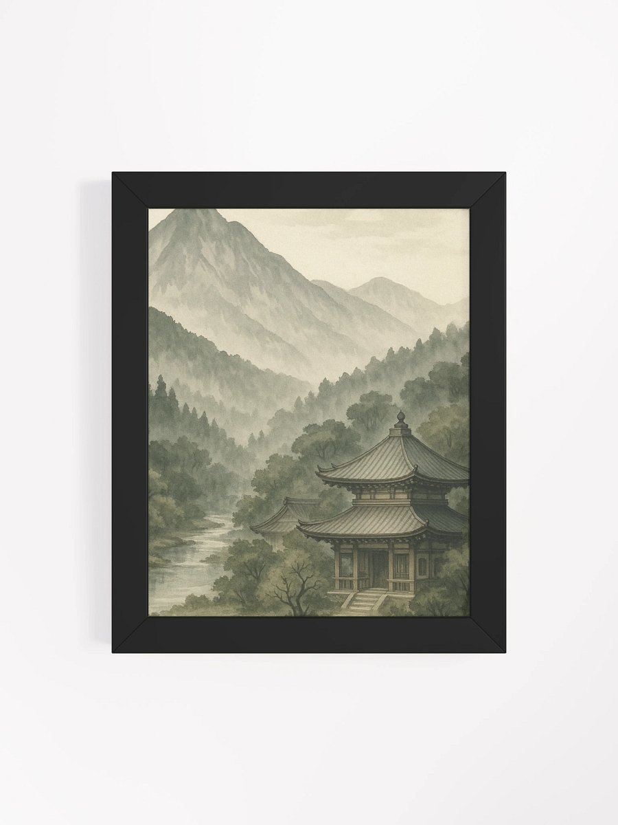 Zen Temple in the Mountains – Framed Poster for Nichiren Buddhism Practice product image (60)