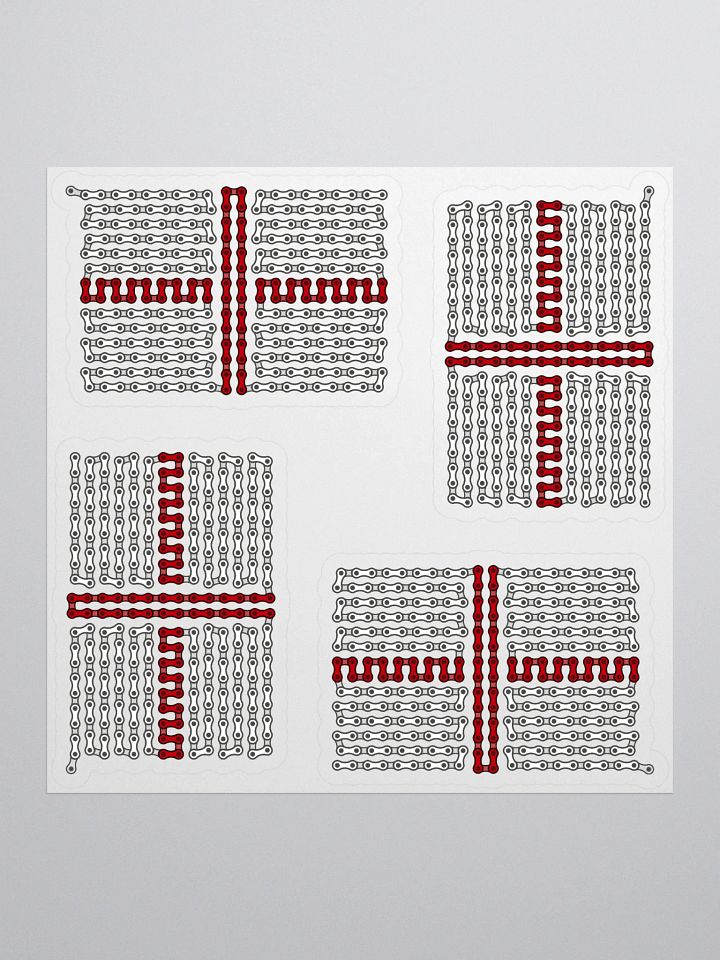 England Bike Chain Flag Sticker 4 Pack product image (1)