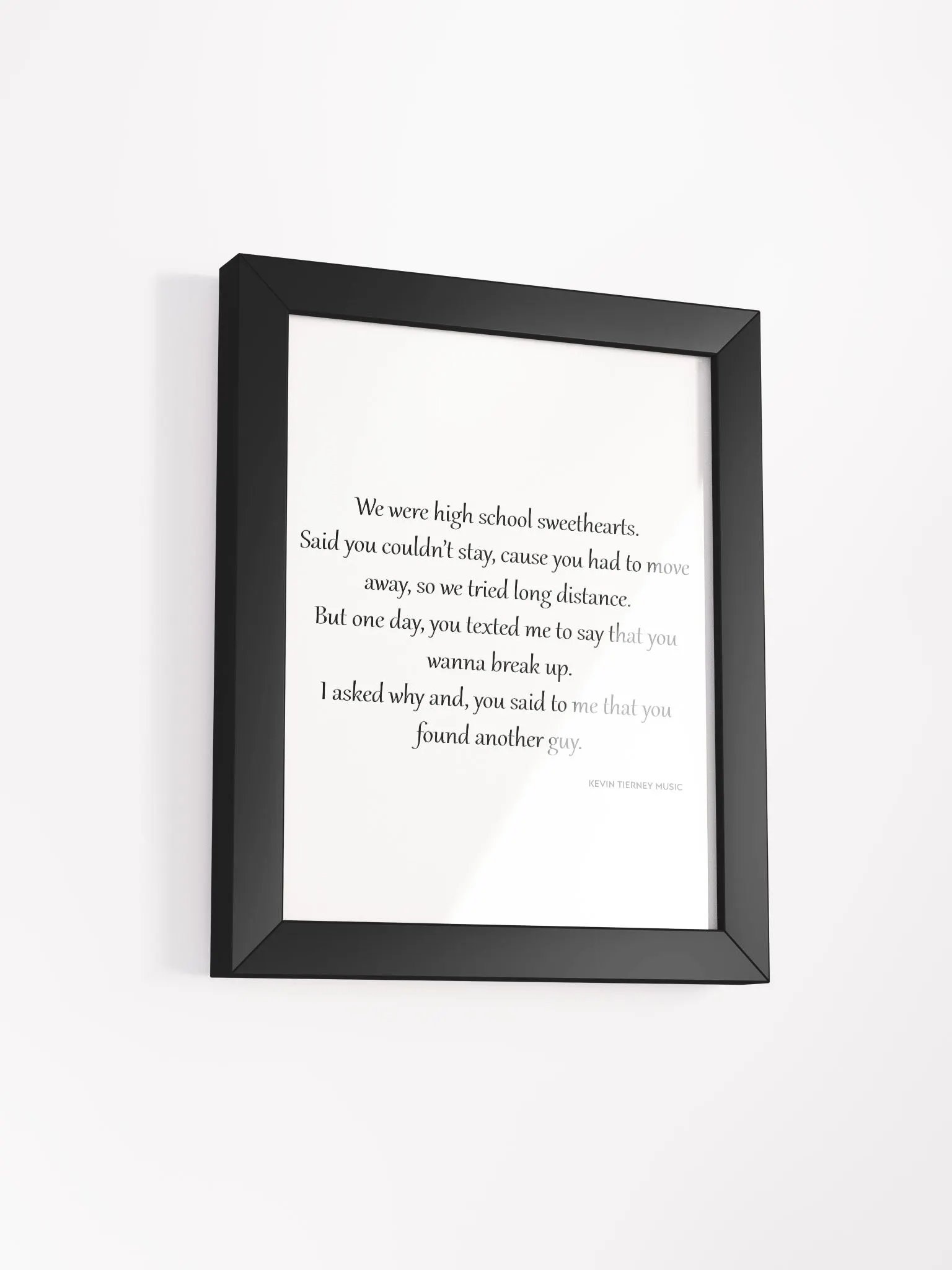 We Were High School Sweethearts Verse Framed Matte Poster product image (39)