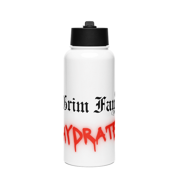 GRIM FAM "HYDRATE” Bottle #2 - Double-walled stainless steel with vacuum insulation 32 oz (950 ml) product image (1)