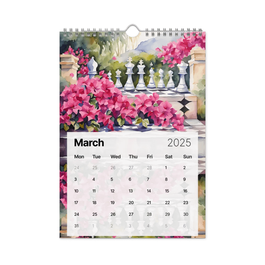 Chess Wall Calendar 2025 product image (12)