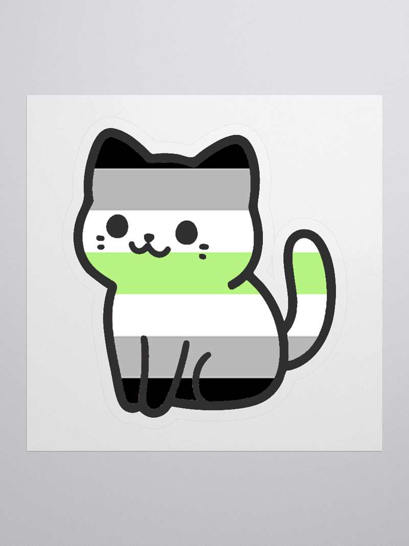 Agender Pride Kitty Sticker