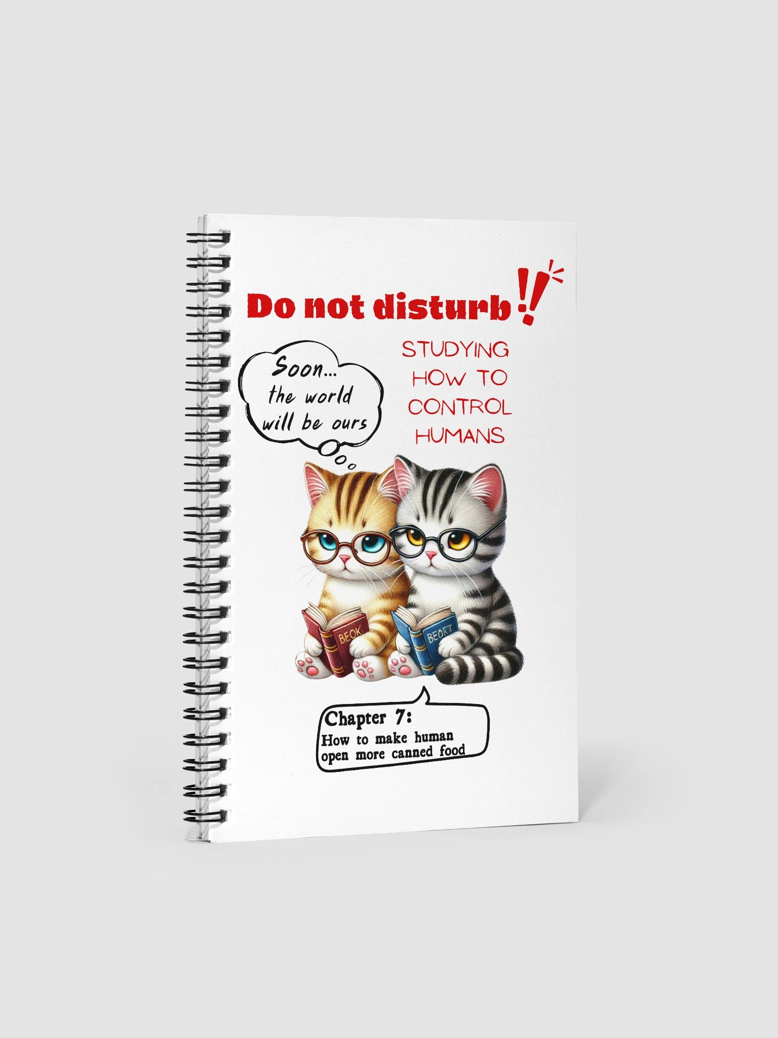 Cats Studying Human Control Spiral Notebook product image (4)