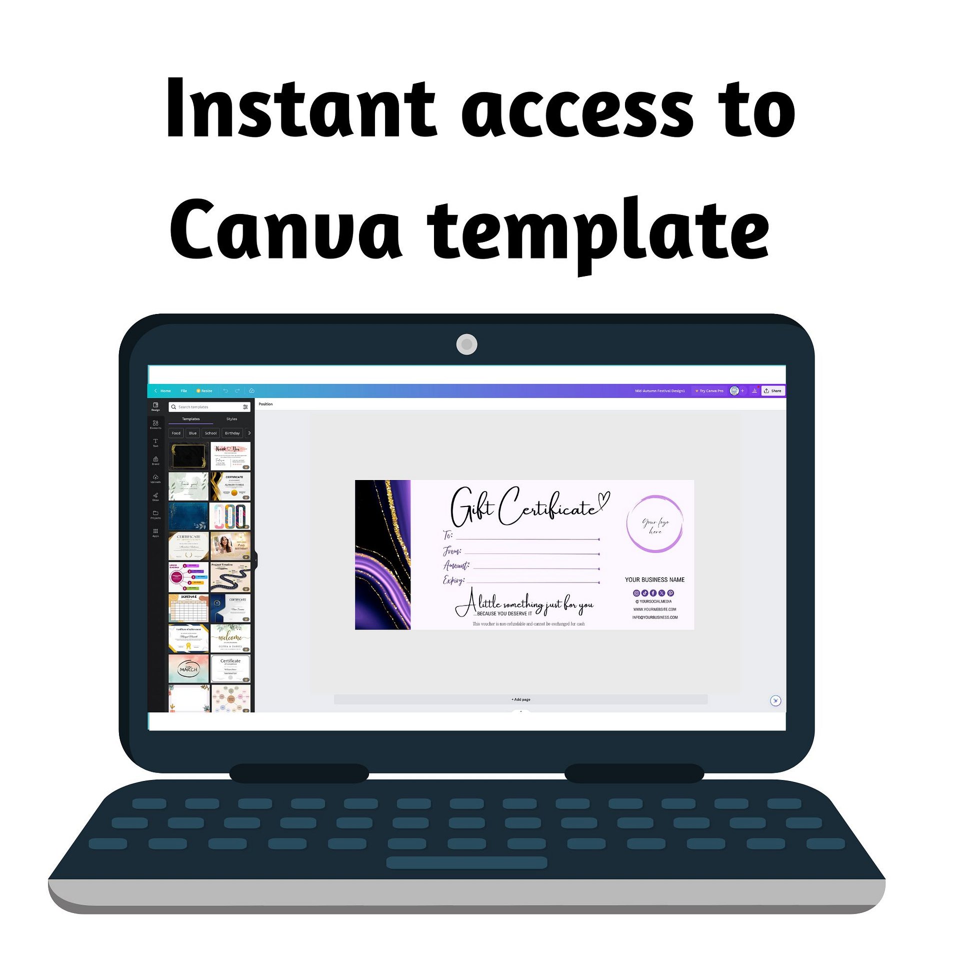 Amethyst - Gift Certificate Template product image (6)
