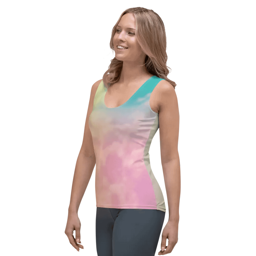 Blur cloud rainbow Design Tank Top - V11 product image (3)