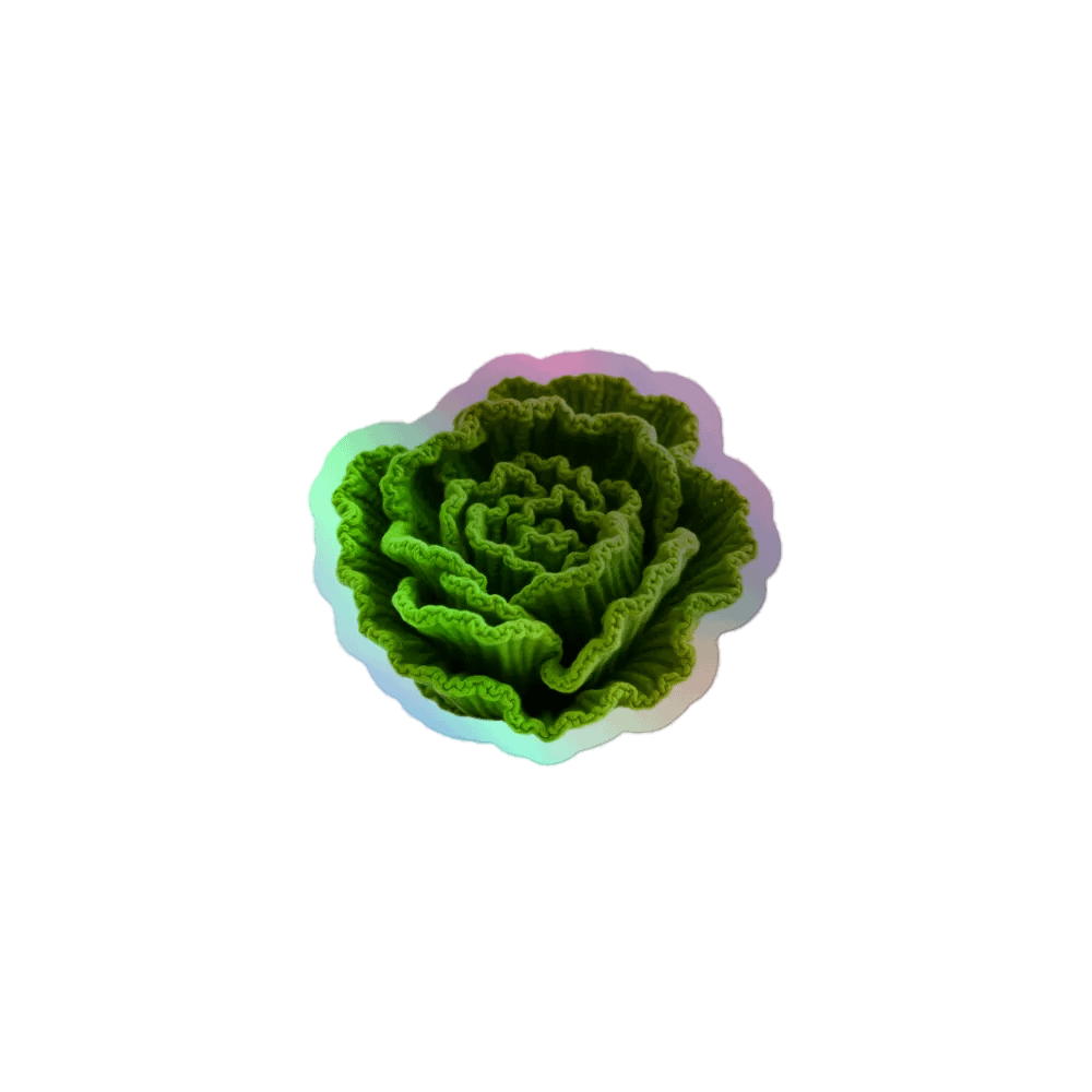 CozyAvocado Kiss-Cut Holographic Sticker Sheet Lettuce #1 product image (1)