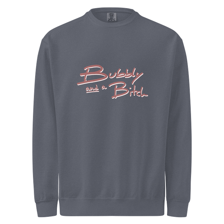 Bubbly and a B (mauve shadow design) comfort crew product image (2)