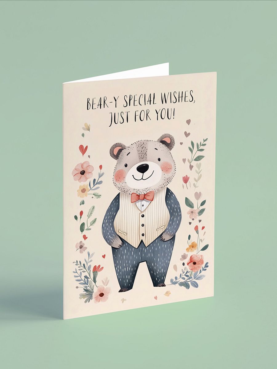 Bear-y Special Wishes-Adorable Greeting Card product image (2)