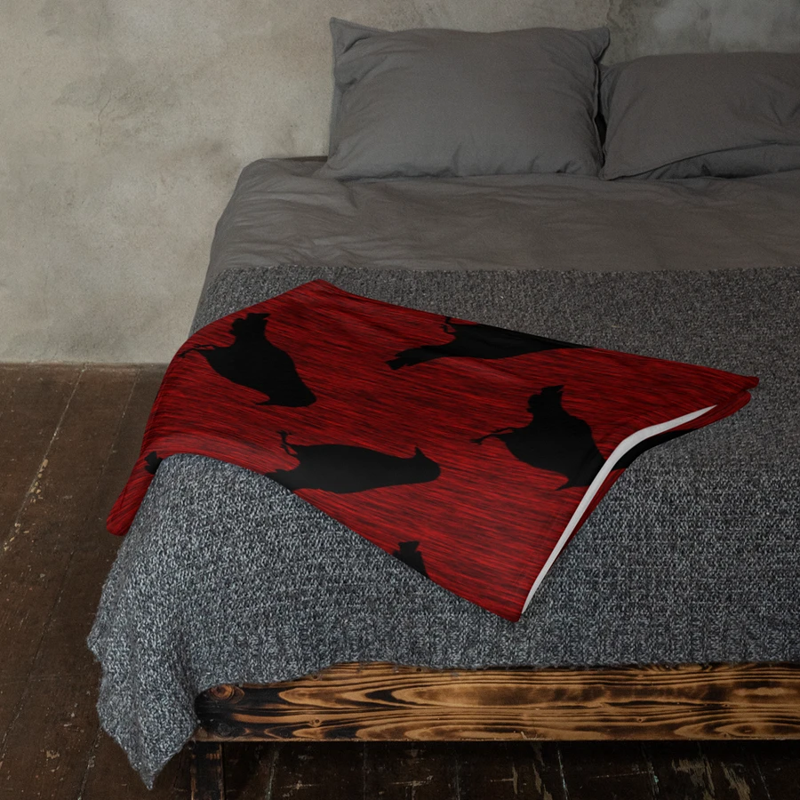 Ravens on Red Throw Blanket product image (23)