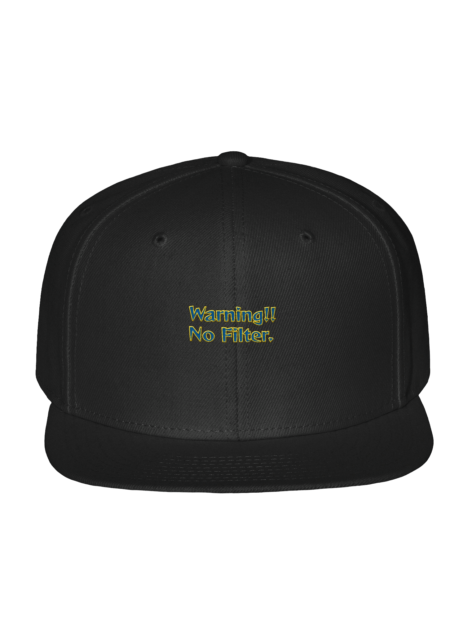 Warning No Filter Snapback Hat product image (3)