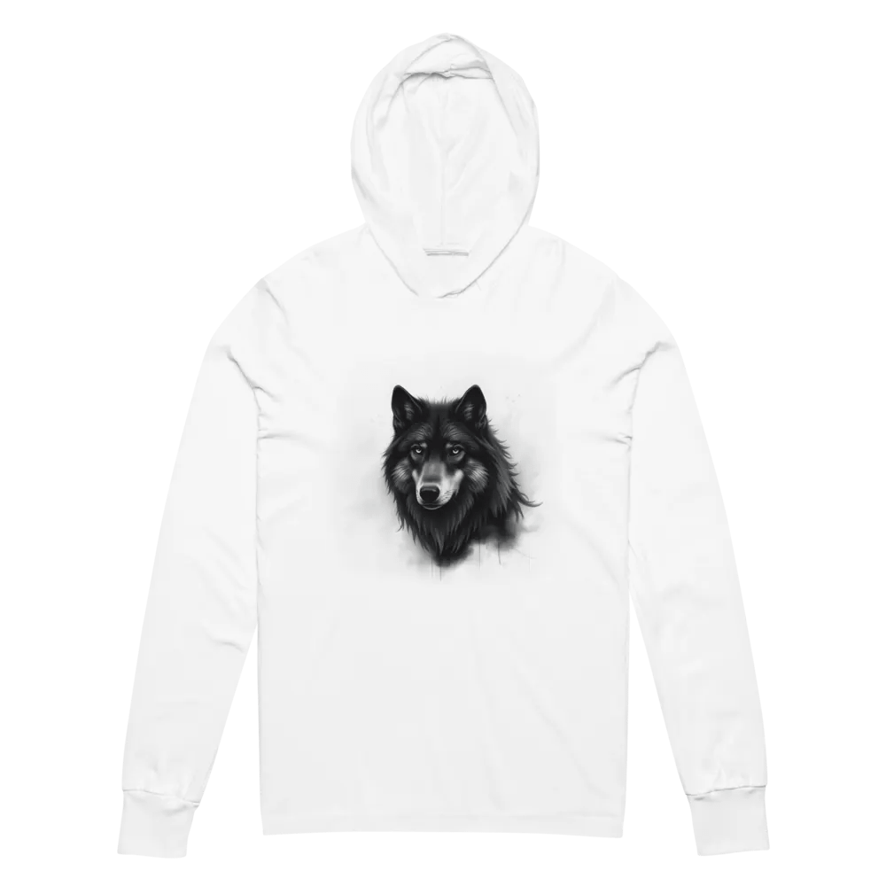 Intense Wolf Hooded Long Sleeve Tee product image (2)