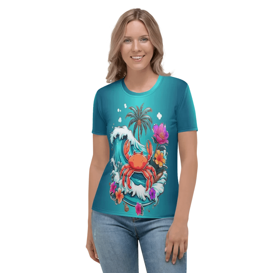 Tropical Crab All Over Print T-shirt product image (2)