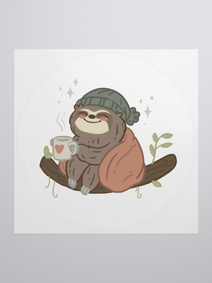 Cozy Sloth Sticker product image (1)