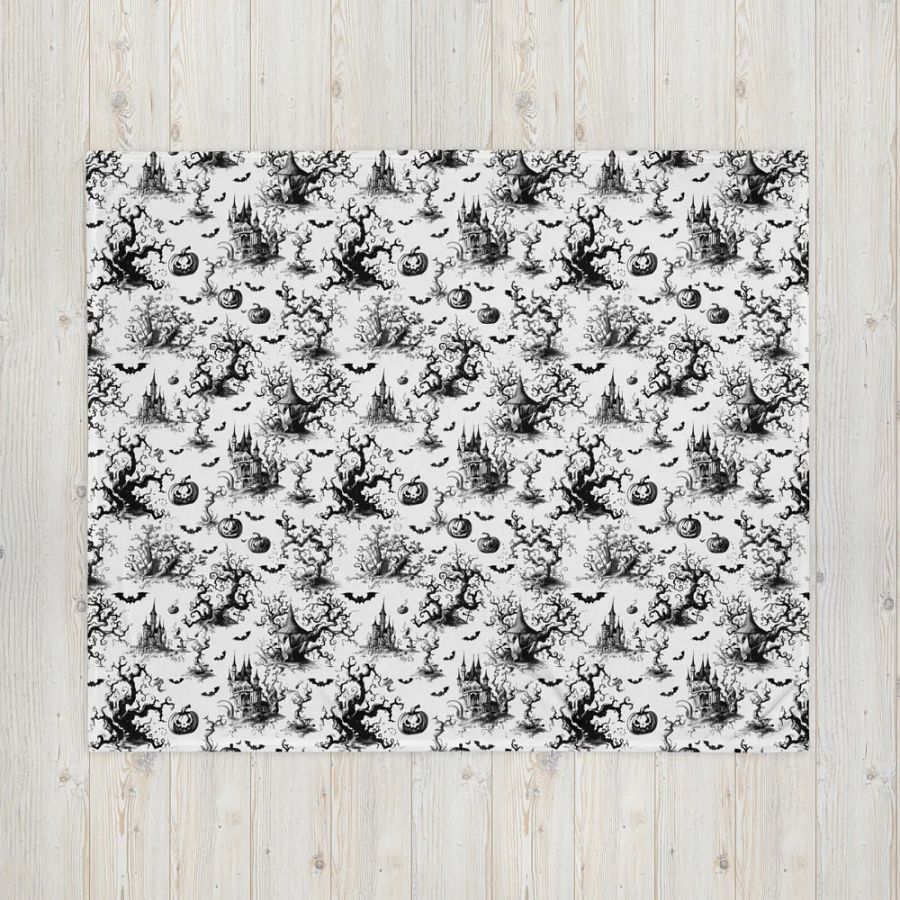 Halloween Black And White Blanket product image (4)