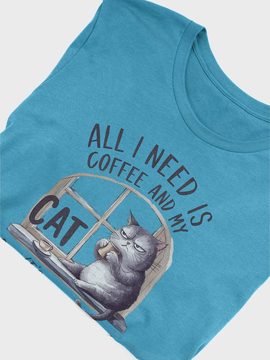 All I Need Is Coffee and My Cat T-Shirt – Funny Anti-Social Design product image (3)