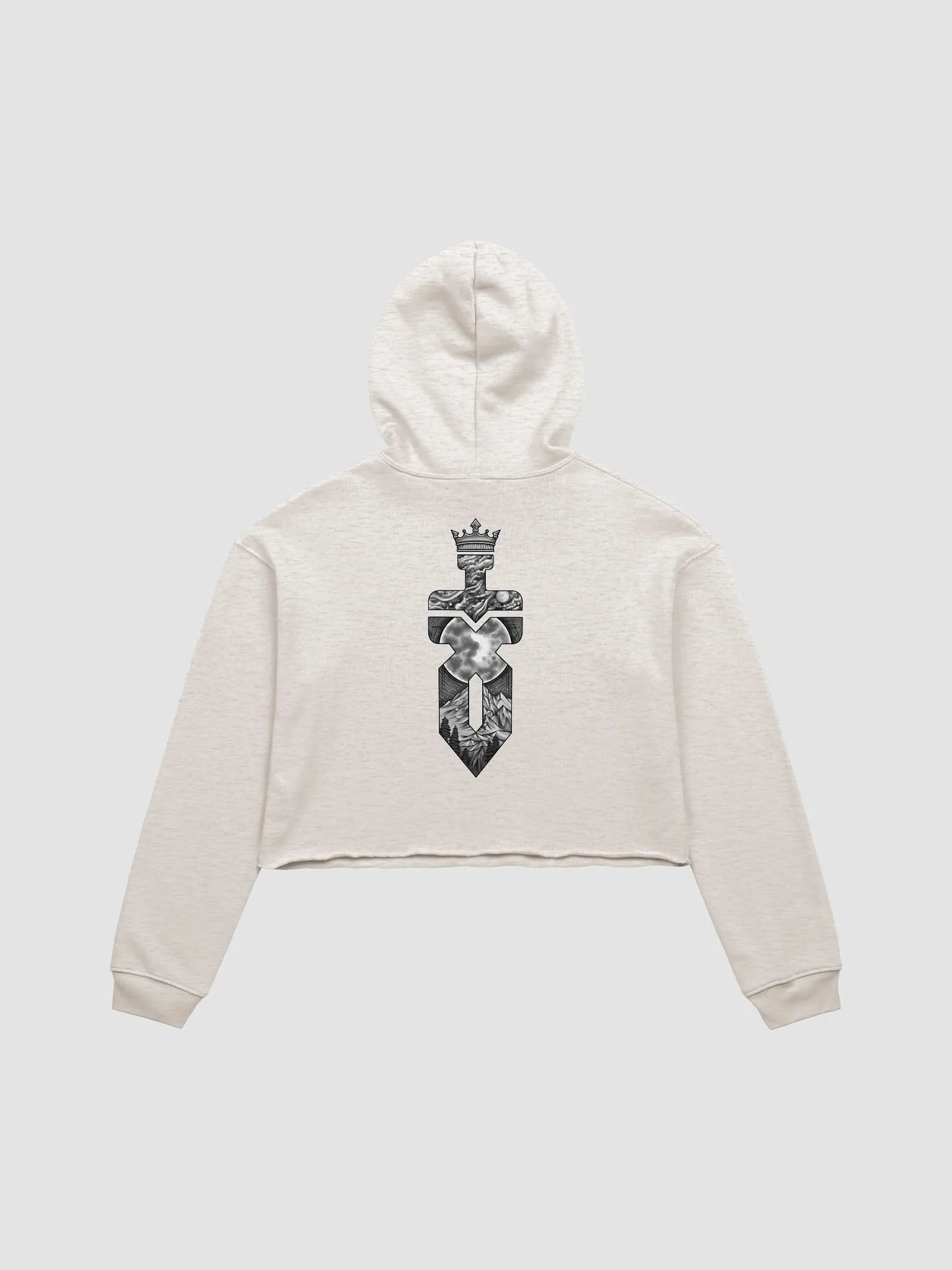 Crop Top Hoodie (Black Logo) product image (4)