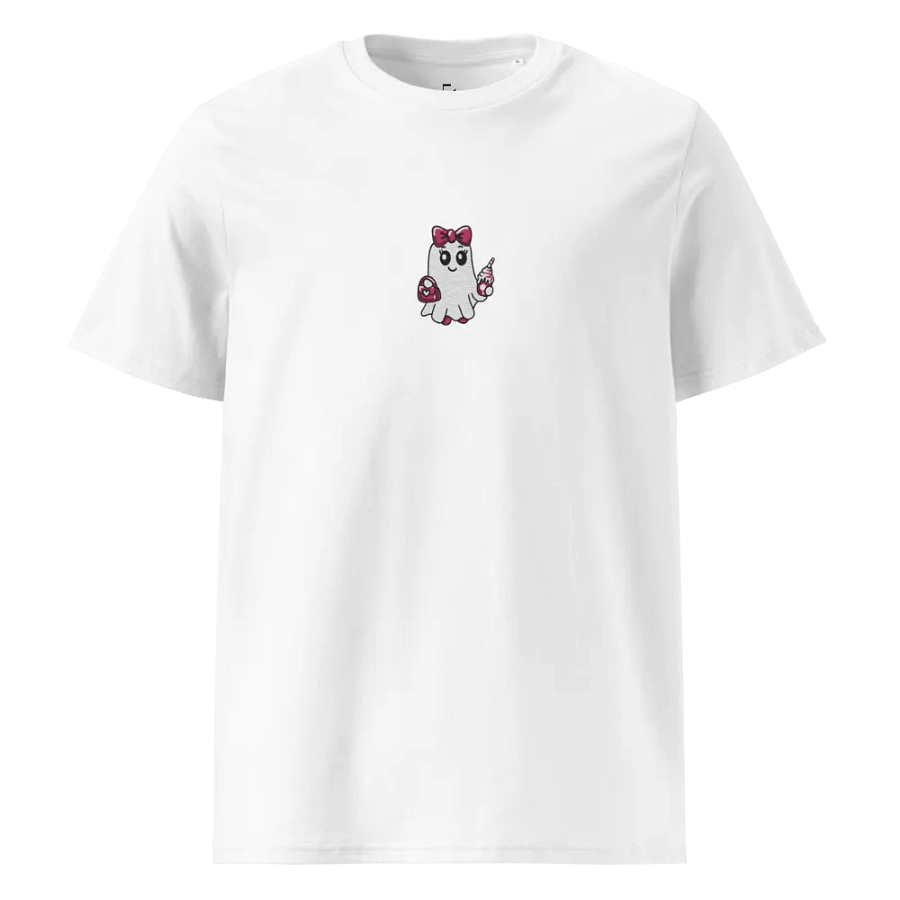 Cute Ghost Embroidered Organic Cotton Regular Fit T-Shirt product image (1)