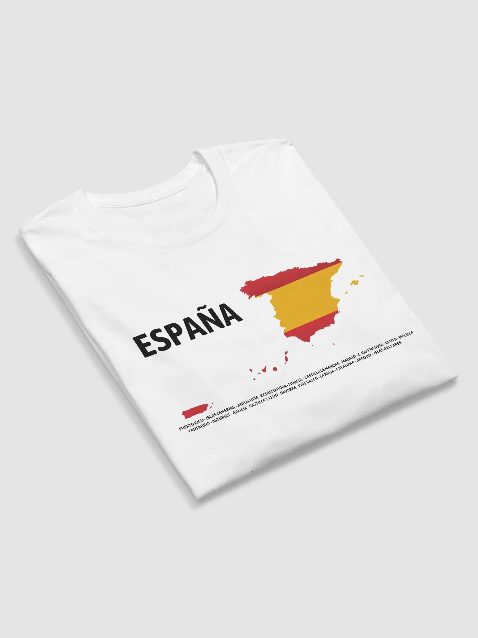 Camiseta manga larga blanca - Mapa de España (incluye Puerto Rico) product image (5)