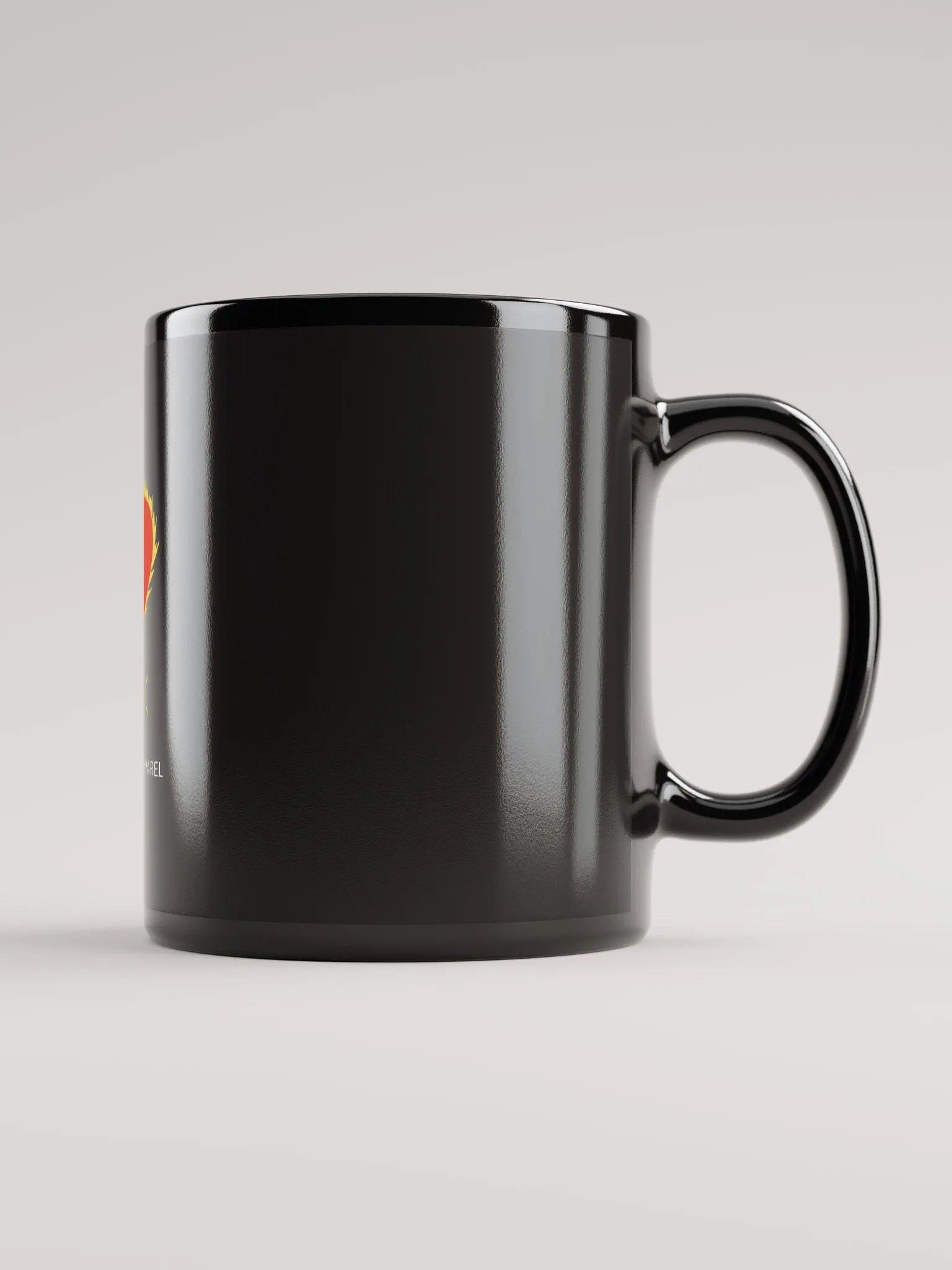 'Heart Fire' Black Glossy Mug product image (1)