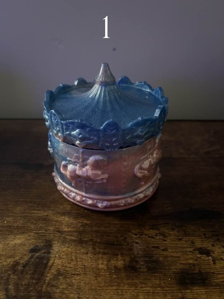 🎠 Handmade Resin Carousel Trinket Jars – One of a Kind product image (1)