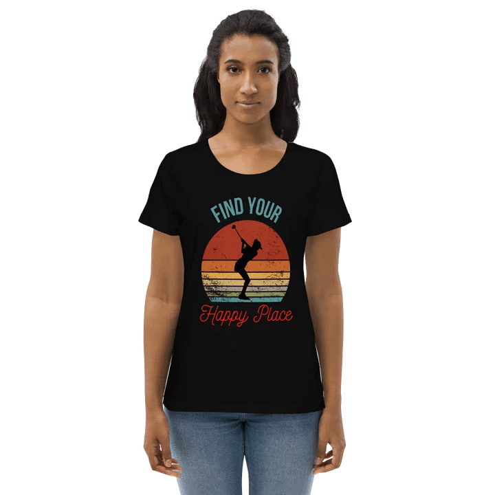 Retro Swing: Find Your Happy Place Women's Fitted Tee product image (2)